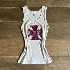 Vintage Biker Chopper Chick Tank
